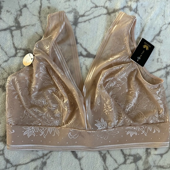 NWT Wacoal Women's Size 38 Net Effect Soft Cup Wireless Bralette 810340 Rose - Picture 1 of 7